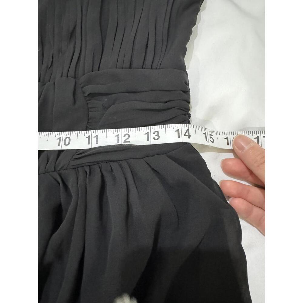 NWOT Abercrombie & Fitch Black Ruched Ruffle Puff Sleeve Mini Dress Size Medium - Picture 8 of 9